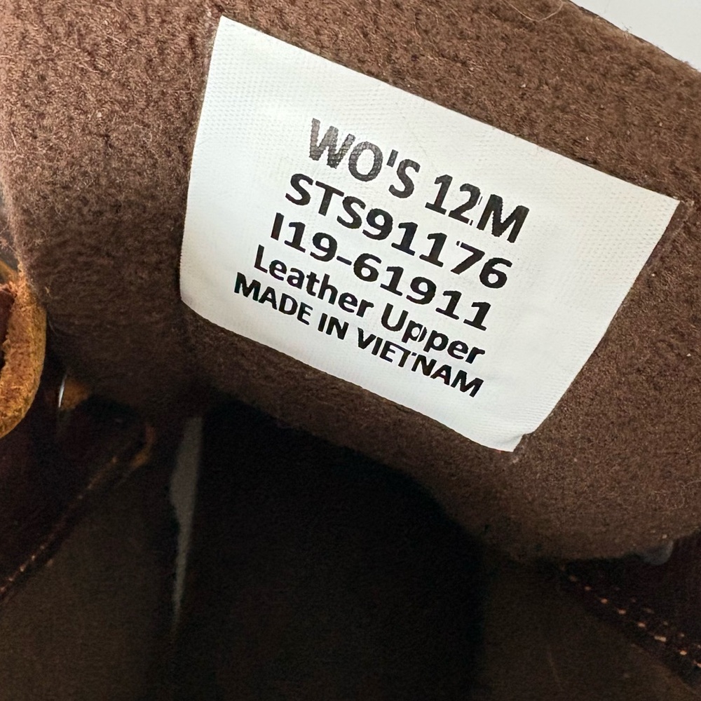 NWOT Sperry Womens Top-Sider Saltwater Duck Boot Brown Leather Size 12 STS91176 - Picture 10 of 10